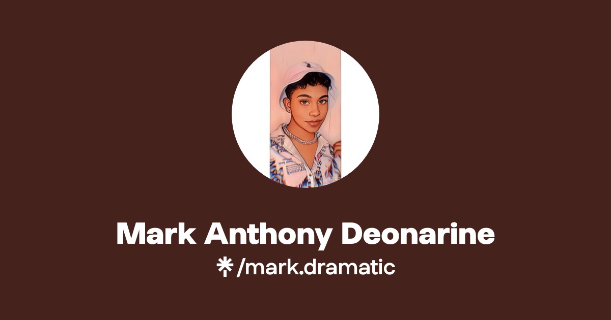 Mark Anthony Deonarine | Instagram, Facebook | Linktree