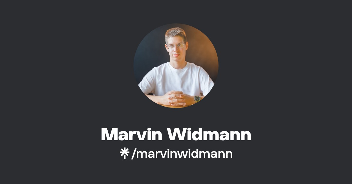 Marvin Widmann Official: TikTok, Instagram | Linktree