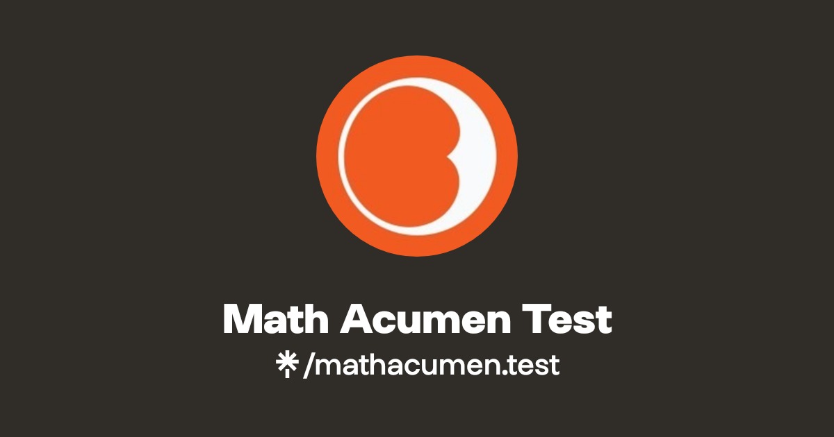 Strong Math Acumen Math Acumen Test | Linktree