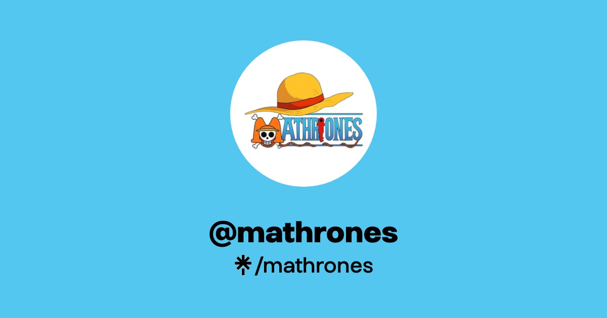 mathrones | Instagram, TikTok | Linktree