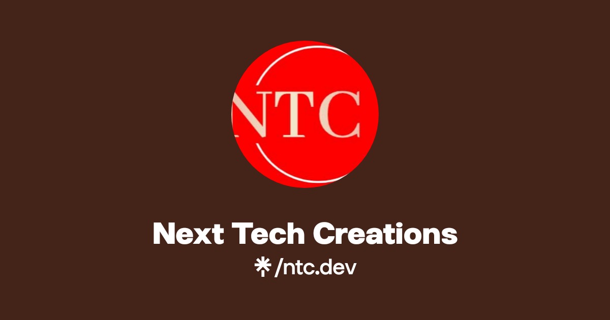 Next Tech Creations | Linktree