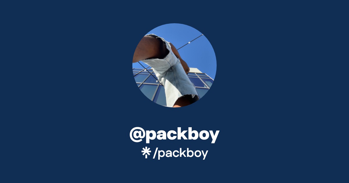 Packboy packboy | Instagram | Linktree