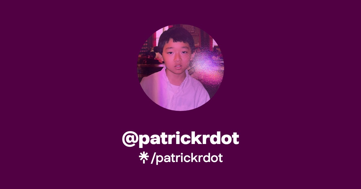 @patrickrdot's link in bio | Instagram and socials | Linktree