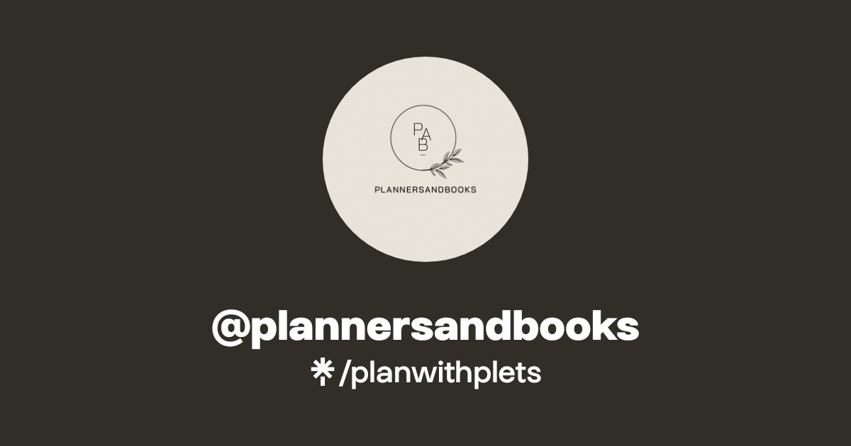 @plannersandbooks | Linktree