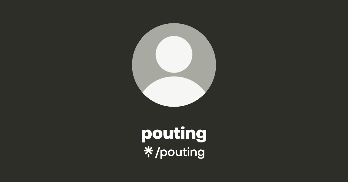 pouting Official: Instagram | Linktree