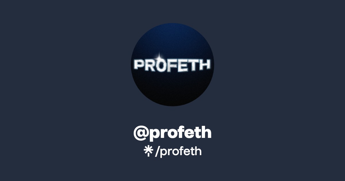profeth | Instagram, TikTok | Linktree
