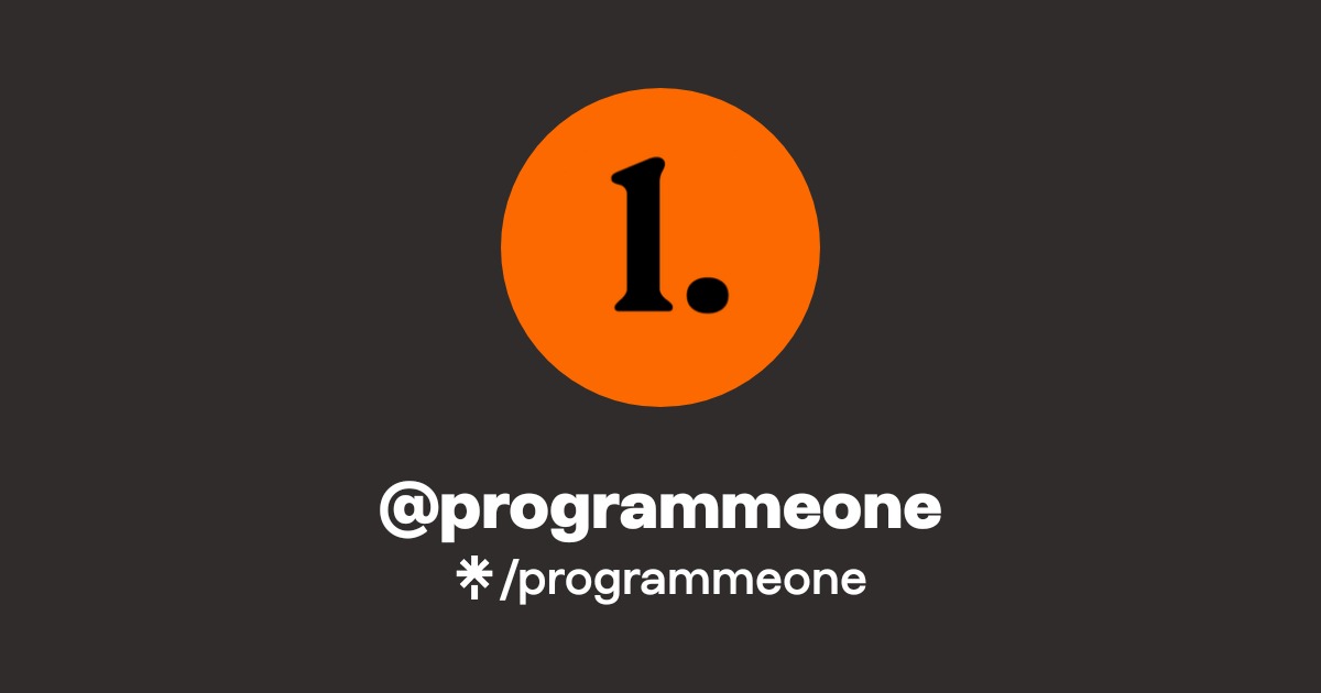 programmeone | Instagram, TikTok | Linktree