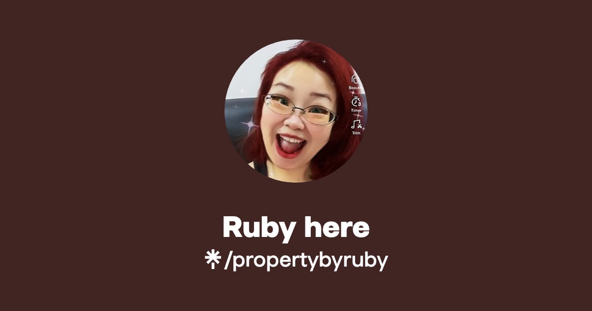 Ruby here | Facebook | Linktree