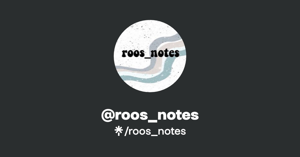 roos_notes | Linktree