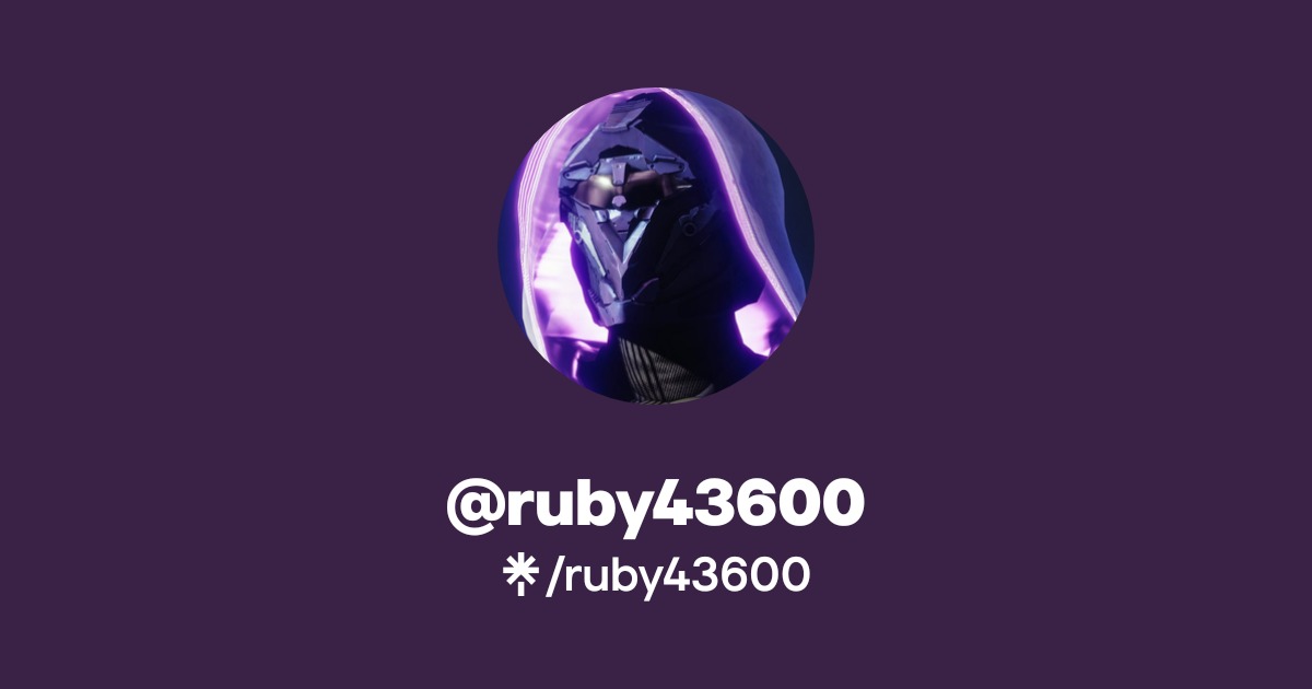 ruby43600 | Twitch | Linktree
