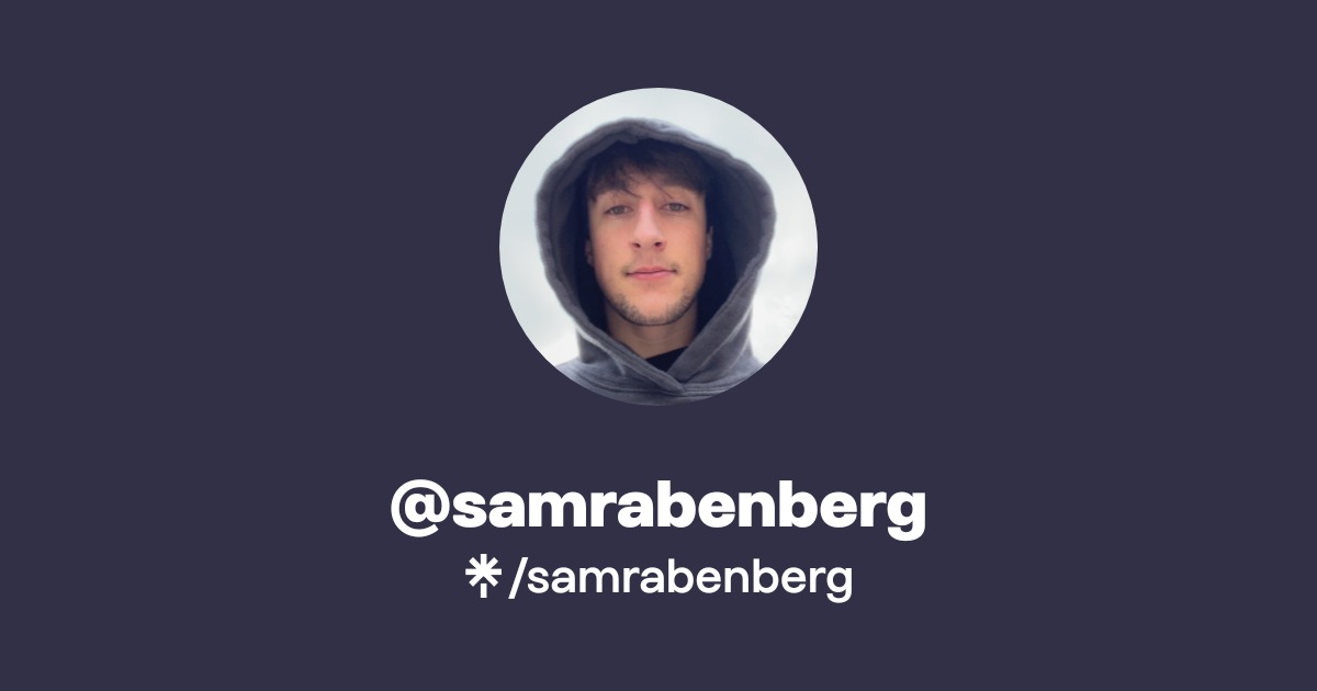 Sam Rabung samrabenberg | Instagram, TikTok | Linktree