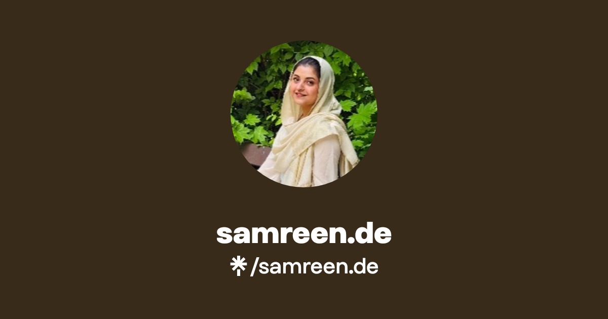 Samreen Multan samreen.de | Instagram | Linktree