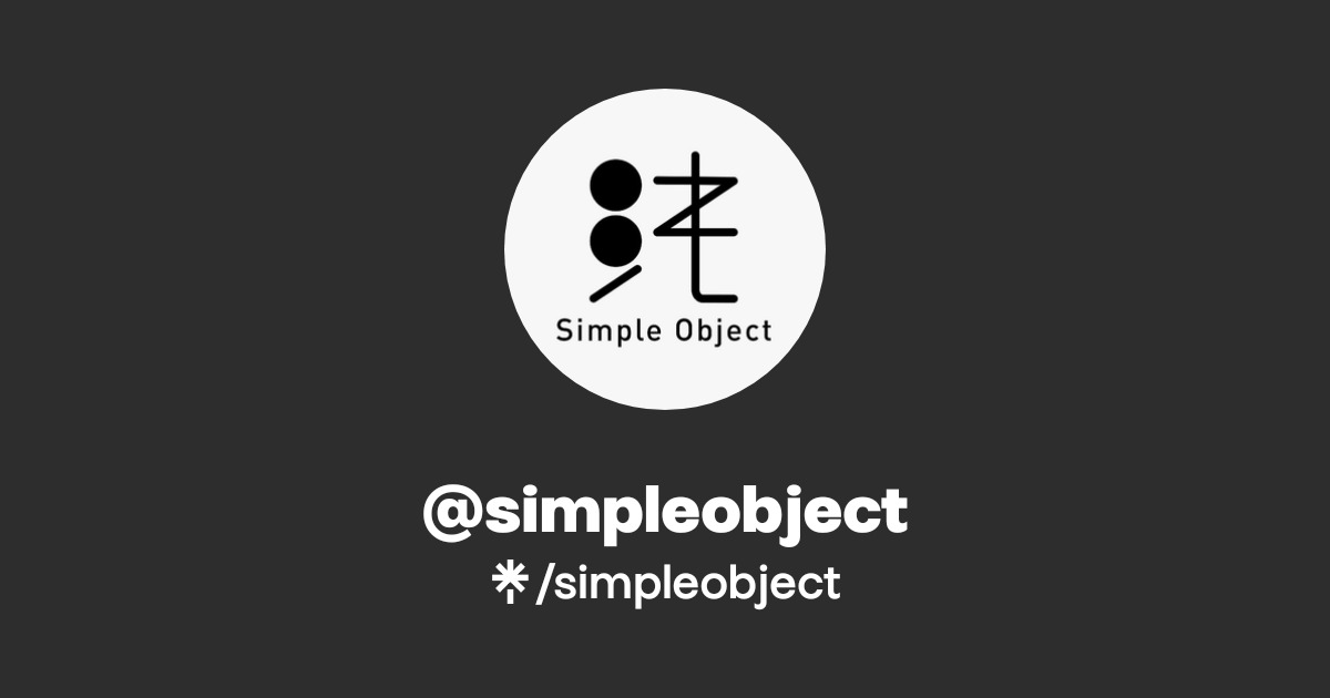 simpleobject Official: Instagram, Facebook | Linktree