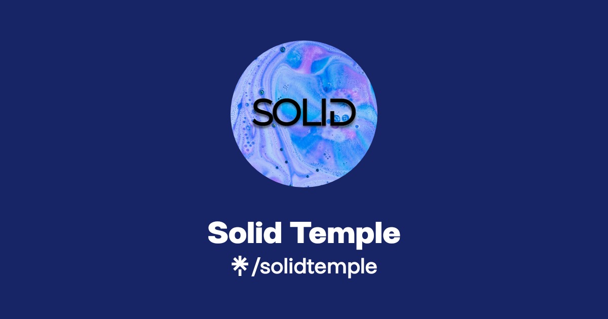 Solid Temple | Instagram, Facebook, TikTok | Linktree