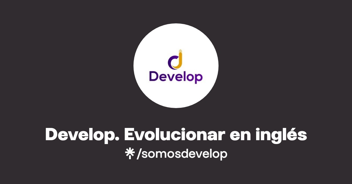 Develop. Evolucionar en inglés | Instagram | Linktree