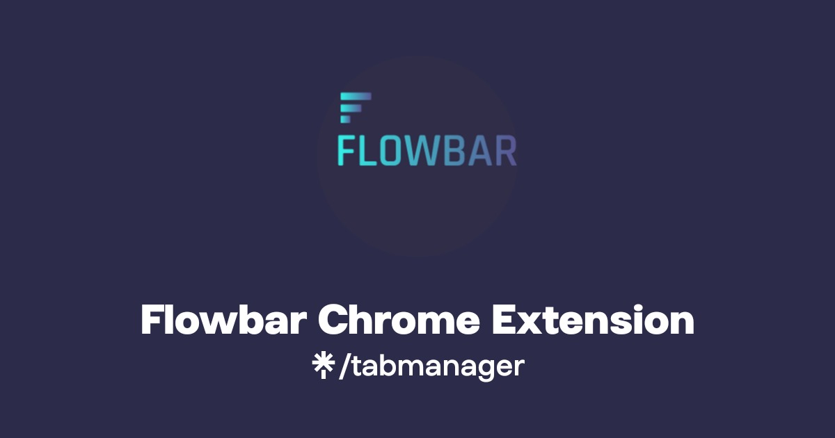 Flowbar Chrome Extension | Linktree