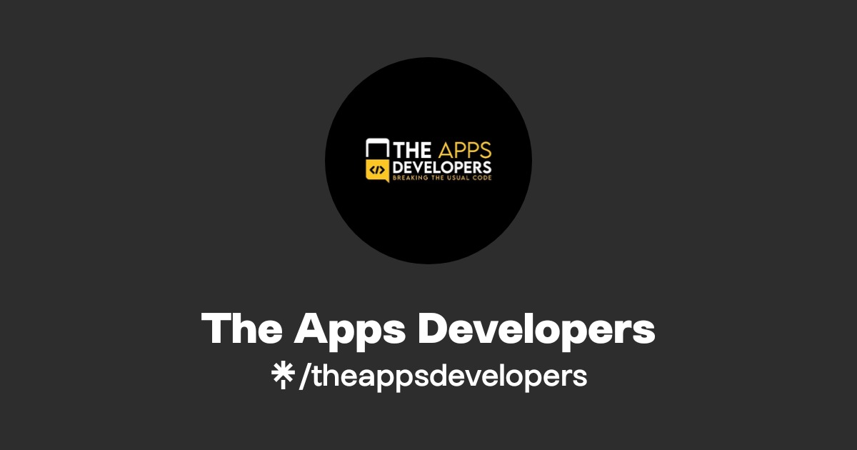 The Apps Developers | Instagram, Facebook | Linktree