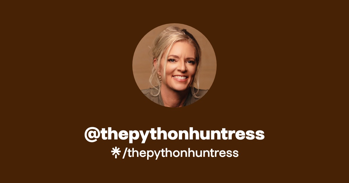 Python Hunters Britney thepythonhuntress Official: Instagram, Facebook | Linktree
