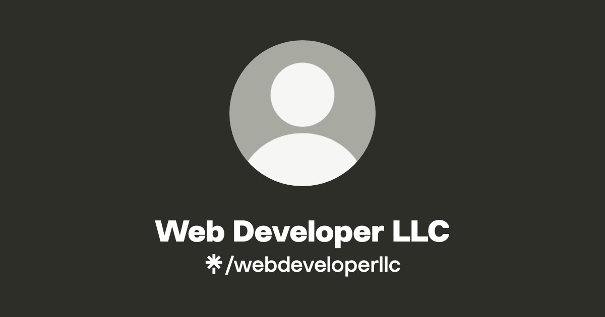 Web Developer LLC | Facebook | Linktree