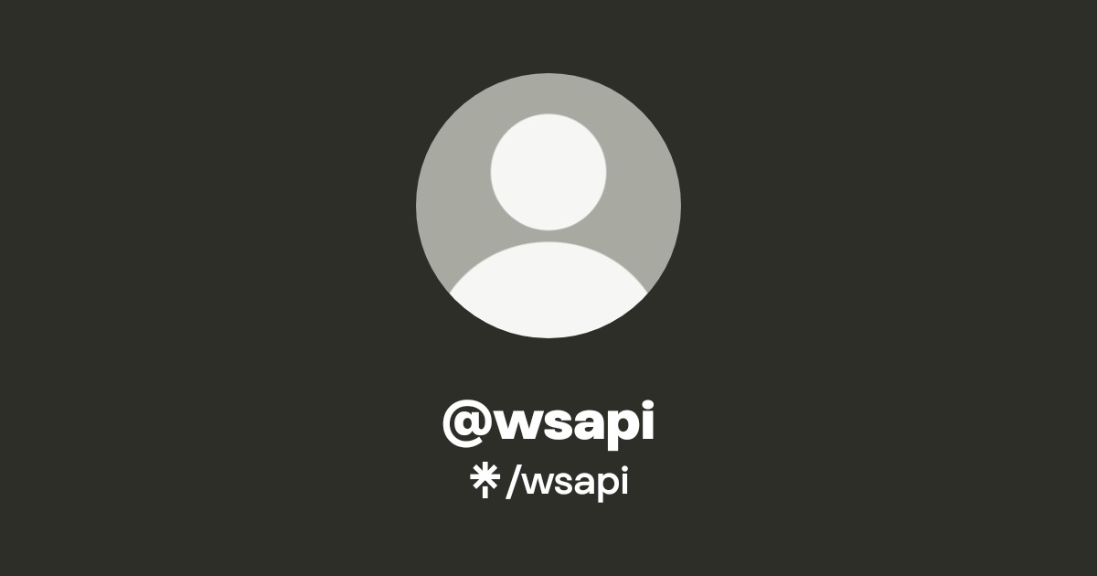 Ws Api Icon @wsapi | Linktree
