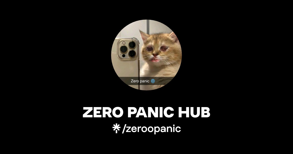 ZERO PANIC HUB | TikTok | Linktree